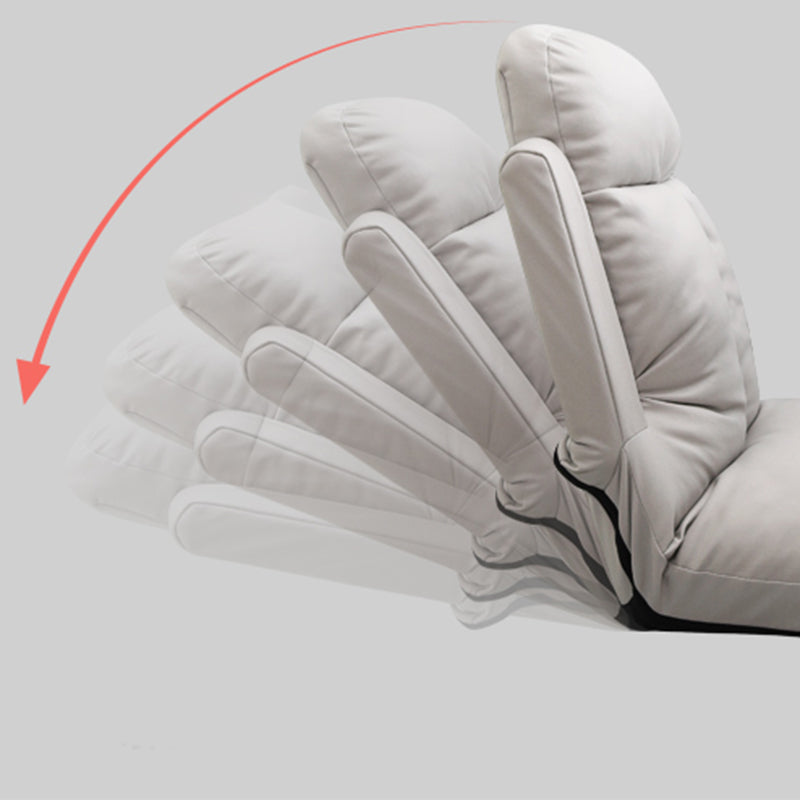 Faux Leather/Linen Chair 20.8 "L x 21.6"W x 25.9"H Convertible Chair Clearhalo 'Accent Chairs' 'accent_chairs' 'Chairs & Seating' 'furn' 'furn_accent_chairs' 'Furniture' 'furniture_accent_chairs' 'Living Room Furniture' 4970572