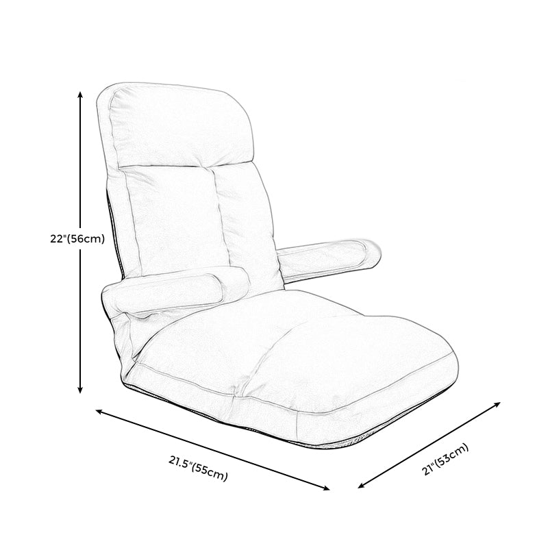 Faux Leather/Linen Chair 20.8 "L x 21.6"W x 25.9"H Convertible Chair Clearhalo 'Accent Chairs' 'accent_chairs' 'Chairs & Seating' 'furn' 'furn_accent_chairs' 'Furniture' 'furniture_accent_chairs' 'Living Room Furniture' 4970576