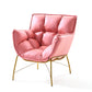 28.3"Wide Contemporary Faux Leather Accent Armchair with Flared Arms Pink Brass Gold Clearhalo 'Accent Chairs' 'accent_chairs' 'Chairs & Seating' 'furn' 'furn_accent_chairs' 'Furniture' 'furniture_accent_chairs' 'Living Room Furniture' 4970586