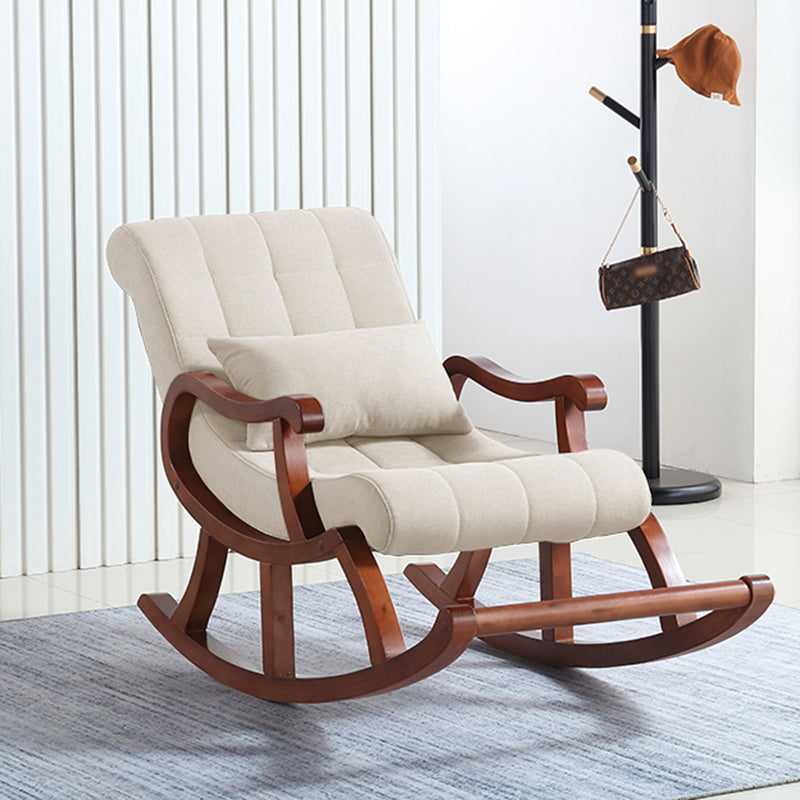 26.37" L x 49.21" W x 35.03" H Lounge Chair Solid Wood Accent Chair for Living Room Off-White Clearhalo 'Accent Chairs' 'accent_chairs' 'Chairs & Seating' 'furn' 'furn_accent_chairs' 'Furniture' 'furniture_accent_chairs' 'Living Room Furniture' 4970593