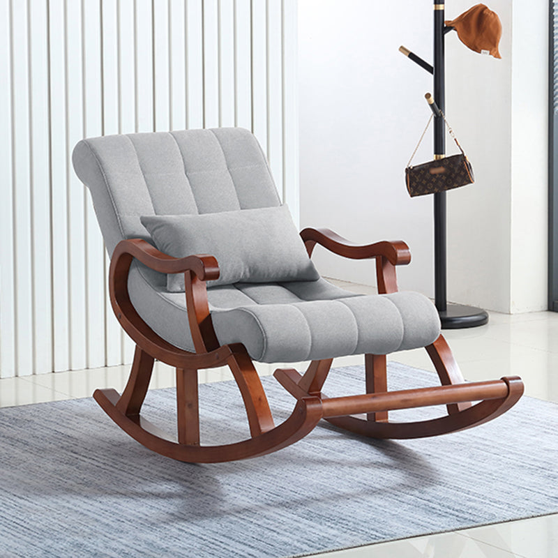 26.37" L x 49.21" W x 35.03" H Lounge Chair Solid Wood Accent Chair for Living Room Light Gray Clearhalo 'Accent Chairs' 'accent_chairs' 'Chairs & Seating' 'furn' 'furn_accent_chairs' 'Furniture' 'furniture_accent_chairs' 'Living Room Furniture' 4970595