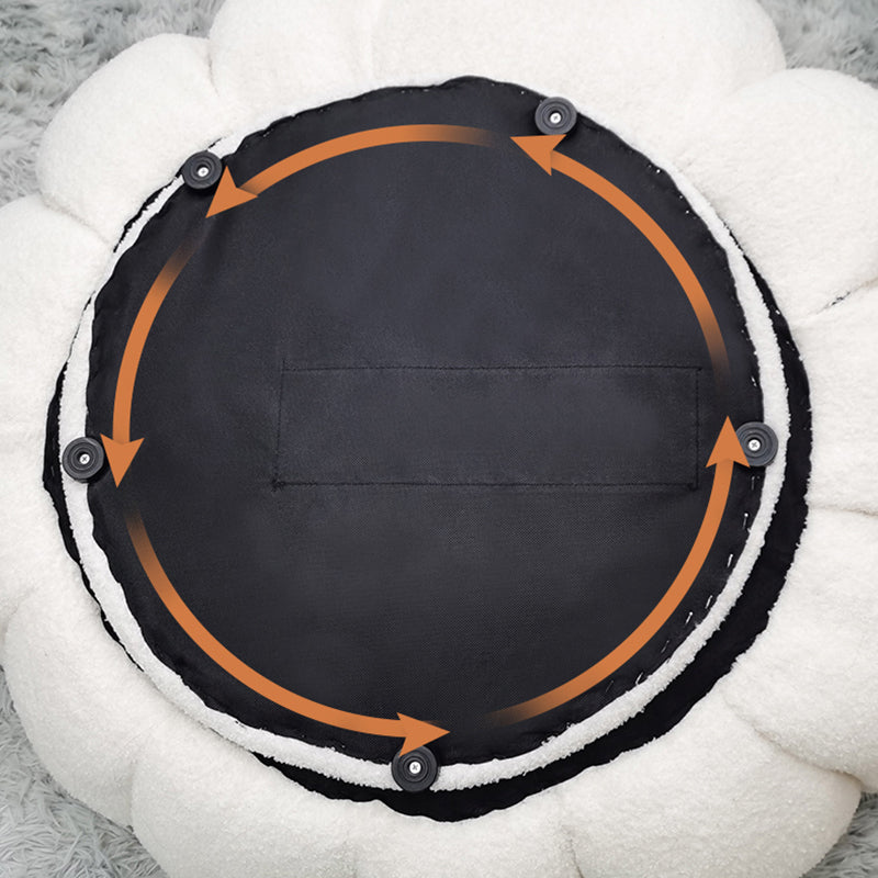 Faux Leather/Faux Fur Chair 37.4" L x 37.4" W x 25.6" H Convertible Chair Clearhalo 'Accent Chairs' 'accent_chairs' 'Chairs & Seating' 'furn' 'furn_accent_chairs' 'Furniture' 'furniture_accent_chairs' 'Living Room Furniture' 4970614