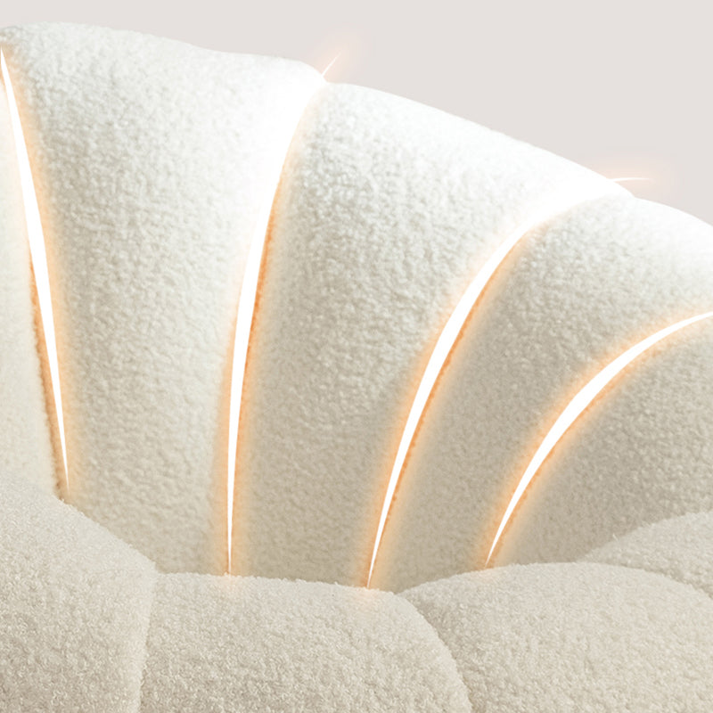 Faux Leather/Faux Fur Chair 37.4" L x 37.4" W x 25.6" H Convertible Chair Clearhalo 'Accent Chairs' 'accent_chairs' 'Chairs & Seating' 'furn' 'furn_accent_chairs' 'Furniture' 'furniture_accent_chairs' 'Living Room Furniture' 4970616