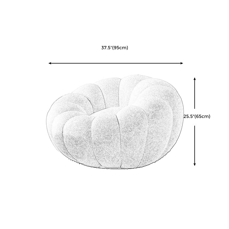 Faux Leather/Faux Fur Chair 37.4" L x 37.4" W x 25.6" H Convertible Chair Clearhalo 'Accent Chairs' 'accent_chairs' 'Chairs & Seating' 'furn' 'furn_accent_chairs' 'Furniture' 'furniture_accent_chairs' 'Living Room Furniture' 4970618