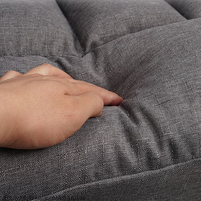 24.80" L x 25.59" W x 37.79" H Linen Convertible Chair Four-Leg Solid Wood Accent Chair Clearhalo 'Accent Chairs' 'accent_chairs' 'Chairs & Seating' 'furn' 'furn_accent_chairs' 'Furniture' 'furniture_accent_chairs' 'Living Room Furniture' 4970631