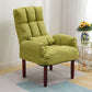 24.80" L x 25.59" W x 37.79" H Linen Convertible Chair Four-Leg Solid Wood Accent Chair Fruit Green Clearhalo 'Accent Chairs' 'accent_chairs' 'Chairs & Seating' 'furn' 'furn_accent_chairs' 'Furniture' 'furniture_accent_chairs' 'Living Room Furniture' 4970632