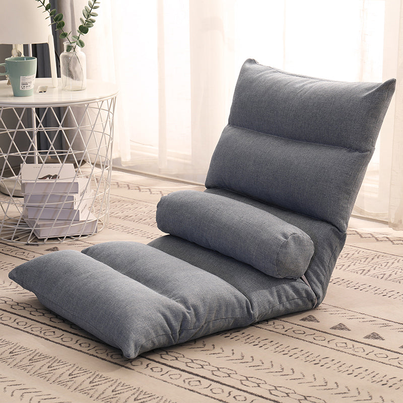 Fabric Slipper Convertible Chair 39.3" L x 21.6" W x 21.6" H Chair for Bedroom Light Blue Clearhalo 'Accent Chairs' 'accent_chairs' 'Chairs & Seating' 'furn' 'furn_accent_chairs' 'Furniture' 'furniture_accent_chairs' 'Living Room Furniture' 4970640