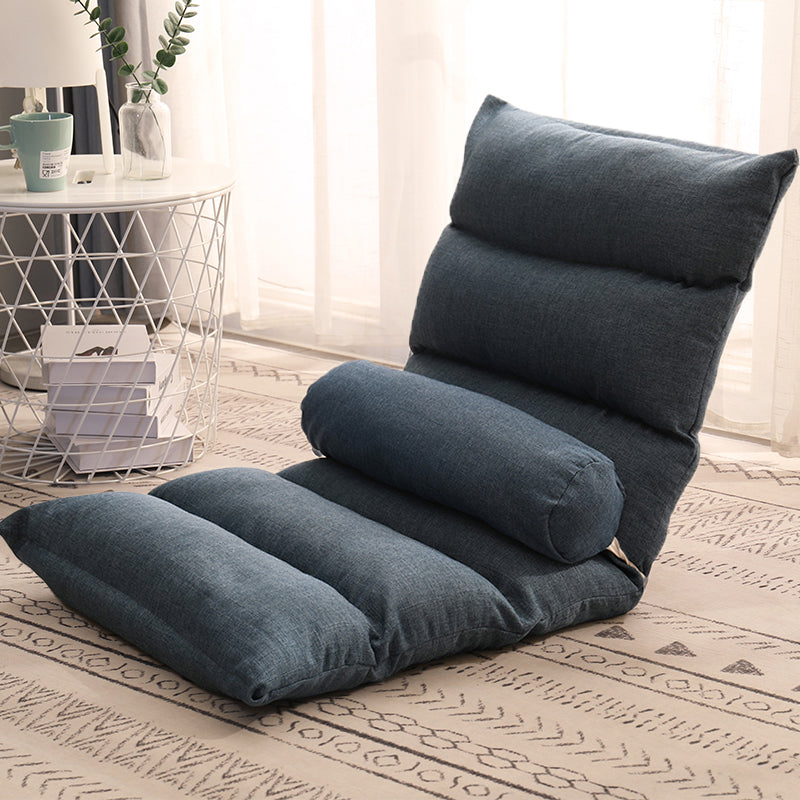 Fabric Slipper Convertible Chair 39.3" L x 21.6" W x 21.6" H Chair for Bedroom Dark Blue Clearhalo 'Accent Chairs' 'accent_chairs' 'Chairs & Seating' 'furn' 'furn_accent_chairs' 'Furniture' 'furniture_accent_chairs' 'Living Room Furniture' 4970641