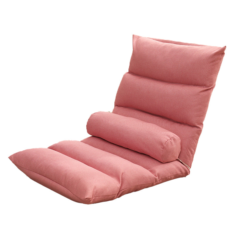 Fabric Slipper Convertible Chair 39.3" L x 21.6" W x 21.6" H Chair for Bedroom Pink Clearhalo 'Accent Chairs' 'accent_chairs' 'Chairs & Seating' 'furn' 'furn_accent_chairs' 'Furniture' 'furniture_accent_chairs' 'Living Room Furniture' 4970645