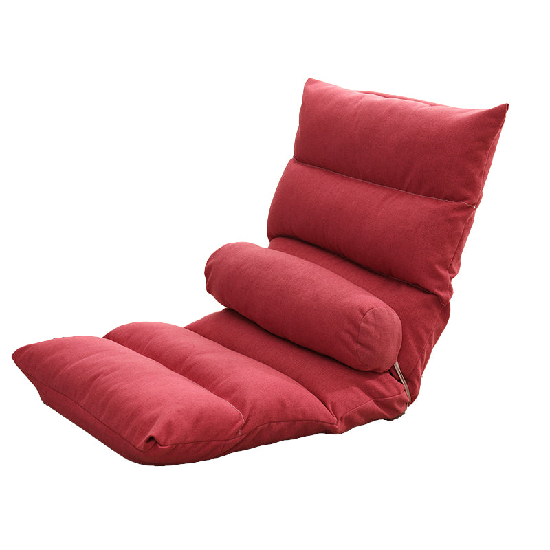 Fabric Slipper Convertible Chair 39.3" L x 21.6" W x 21.6" H Chair for Bedroom Red Clearhalo 'Accent Chairs' 'accent_chairs' 'Chairs & Seating' 'furn' 'furn_accent_chairs' 'Furniture' 'furniture_accent_chairs' 'Living Room Furniture' 4970646