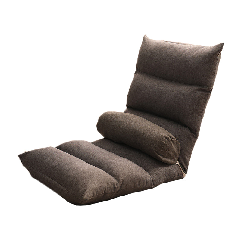 Fabric Slipper Convertible Chair 39.3" L x 21.6" W x 21.6" H Chair for Bedroom Brown Clearhalo 'Accent Chairs' 'accent_chairs' 'Chairs & Seating' 'furn' 'furn_accent_chairs' 'Furniture' 'furniture_accent_chairs' 'Living Room Furniture' 4970647