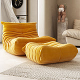 Fabric/Faux Leather Chair 33.4" L x 43.3" W x 30.3 " H Armless Chair for Living Room Clearhalo 'Accent Chairs' 'accent_chairs' 'Chairs & Seating' 'furn' 'furn_accent_chairs' 'Furniture' 'furniture_accent_chairs' 'Living Room Furniture' 4970661