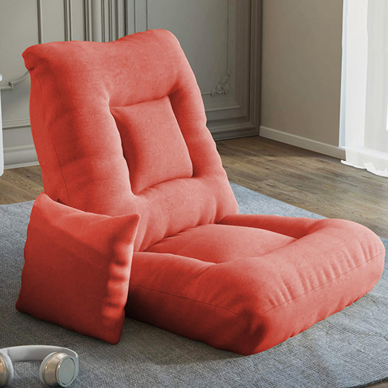 18.50" L x 19.68" W x 24.40" H Linen Accent Chair Armless Fade-Resistant Lounge Chair Orange Clearhalo 'Accent Chairs' 'accent_chairs' 'Chairs & Seating' 'Furniture' 'furniture_accent_chairs' 'Living Room Furniture' 4970672
