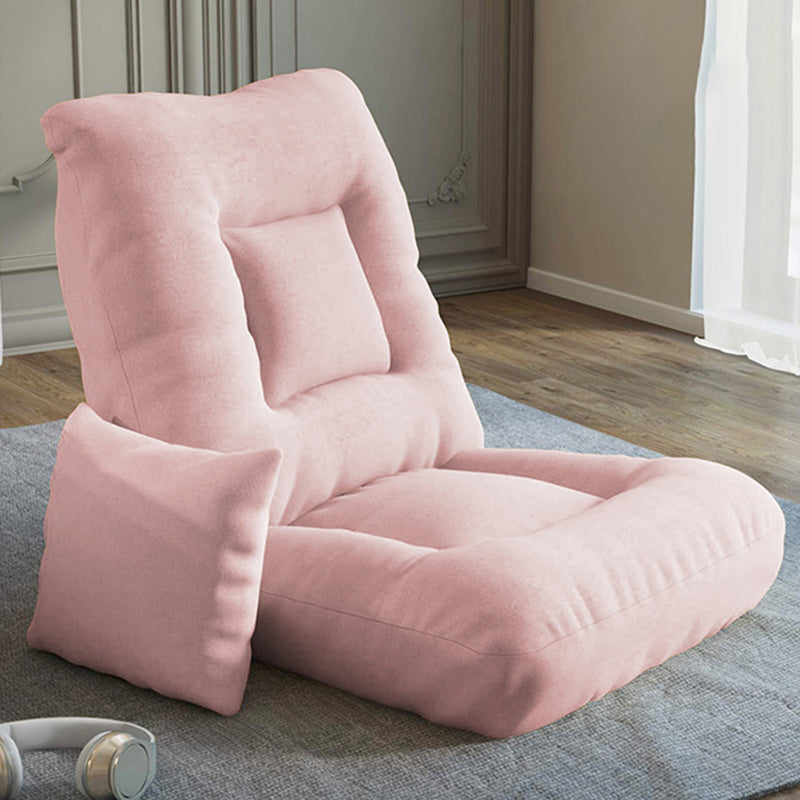 18.50" L x 19.68" W x 24.40" H Linen Accent Chair Armless Fade-Resistant Lounge Chair Pink Clearhalo 'Accent Chairs' 'accent_chairs' 'Chairs & Seating' 'Furniture' 'furniture_accent_chairs' 'Living Room Furniture' 4970675