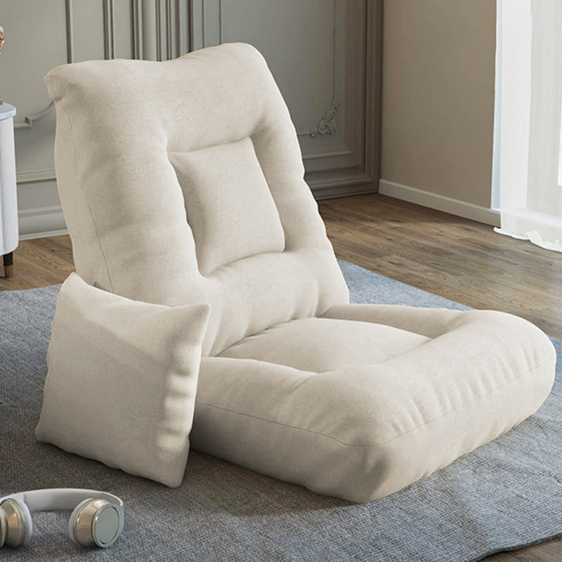 18.50" L x 19.68" W x 24.40" H Linen Accent Chair Armless Fade-Resistant Lounge Chair White Clearhalo 'Accent Chairs' 'accent_chairs' 'Chairs & Seating' 'Furniture' 'furniture_accent_chairs' 'Living Room Furniture' 4970676