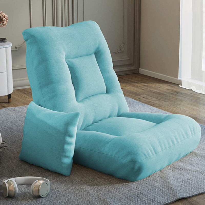 18.50" L x 19.68" W x 24.40" H Linen Accent Chair Armless Fade-Resistant Lounge Chair Blue Clearhalo 'Accent Chairs' 'accent_chairs' 'Chairs & Seating' 'Furniture' 'furniture_accent_chairs' 'Living Room Furniture' 4970680