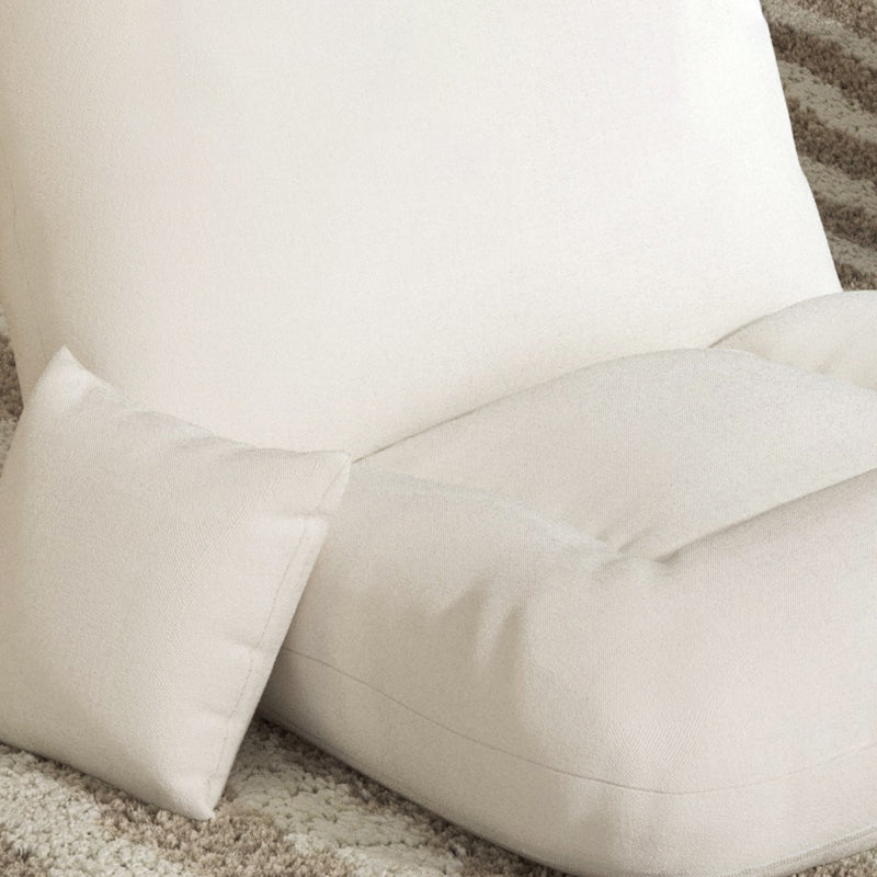 18.50" L x 19.68" W x 24.40" H Linen Accent Chair Armless Fade-Resistant Lounge Chair Clearhalo 'Accent Chairs' 'accent_chairs' 'Chairs & Seating' 'Furniture' 'furniture_accent_chairs' 'Living Room Furniture' 4970682