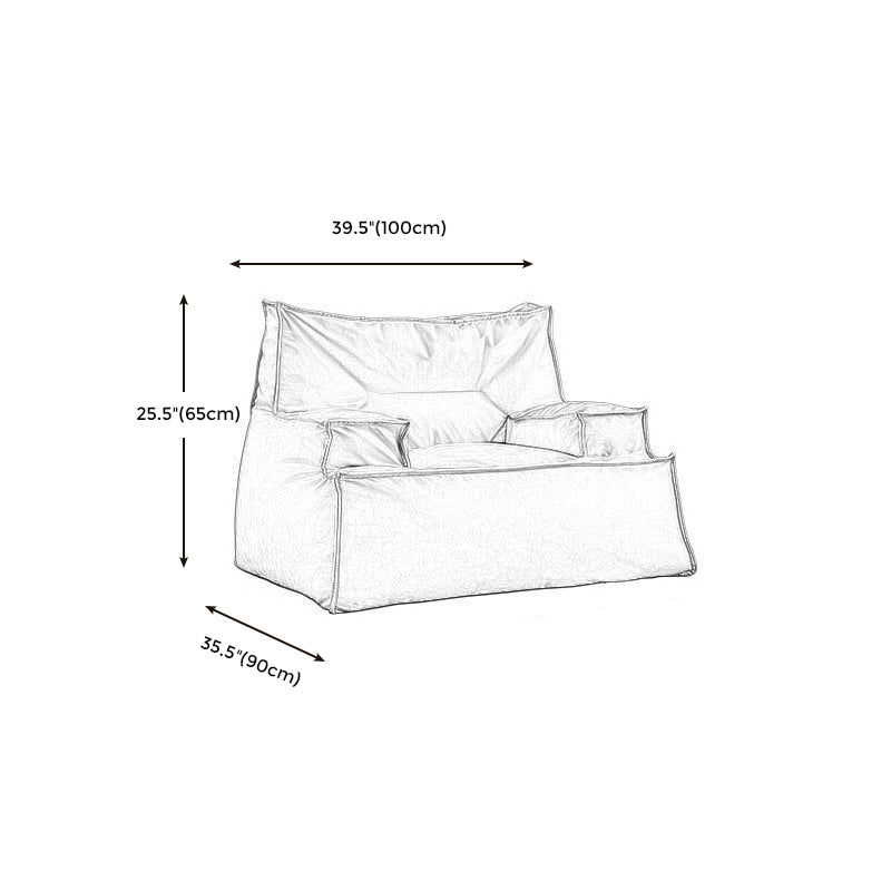 Faux Leather Arm Chair 39.3"L x 35.4" W x 25.5" H Arms Included Chair for Bedroom Clearhalo 'Accent Chairs' 'accent_chairs' 'Chairs & Seating' 'furn' 'furn_accent_chairs' 'Furniture' 'furniture_accent_chairs' 'Living Room Furniture' 4970699