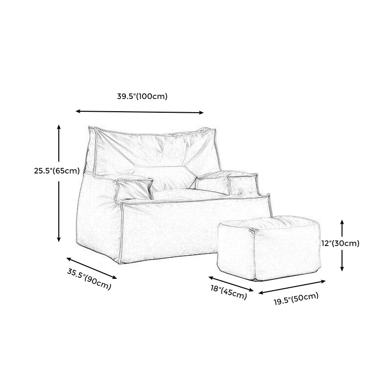 Faux Leather Arm Chair 39.3"L x 35.4" W x 25.5" H Arms Included Chair for Bedroom Clearhalo 'Accent Chairs' 'accent_chairs' 'Chairs & Seating' 'furn' 'furn_accent_chairs' 'Furniture' 'furniture_accent_chairs' 'Living Room Furniture' 4970700