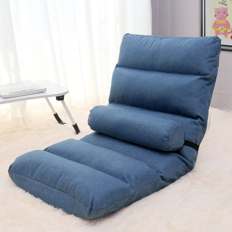 Fabric Slipper Chair 39.3" L x 21.6" W x 21.6" H Convertible Chair for Bedroom Blue Clearhalo 'Accent Chairs' 'accent_chairs' 'Chairs & Seating' 'furn' 'furn_accent_chairs' 'Furniture' 'furniture_accent_chairs' 'Living Room Furniture' 4970705