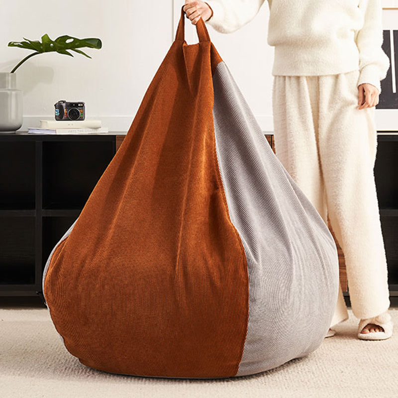 Corduroy Parsons Chair Convertible Stacking Chair for Living Room Orange Clearhalo 'Accent Chairs' 'accent_chairs' 'Chairs & Seating' 'furn' 'furn_accent_chairs' 'Furniture' 'furniture_accent_chairs' 'Living Room Furniture' 4970740