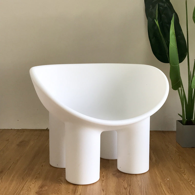 Four Leg Papasan Chair Armless Accent Chair with Fixed Back for Licing Room White Clearhalo 'Accent Chairs' 'accent_chairs' 'Chairs & Seating' 'furn' 'furn_accent_chairs' 'Furniture' 'furniture_accent_chairs' 'Living Room Furniture' 4970764