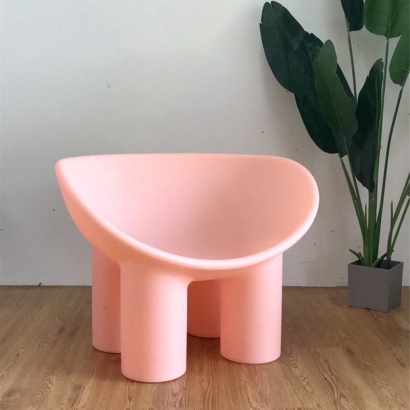 Four Leg Papasan Chair Armless Accent Chair with Fixed Back for Licing Room Pink Clearhalo 'Accent Chairs' 'accent_chairs' 'Chairs & Seating' 'furn' 'furn_accent_chairs' 'Furniture' 'furniture_accent_chairs' 'Living Room Furniture' 4970772