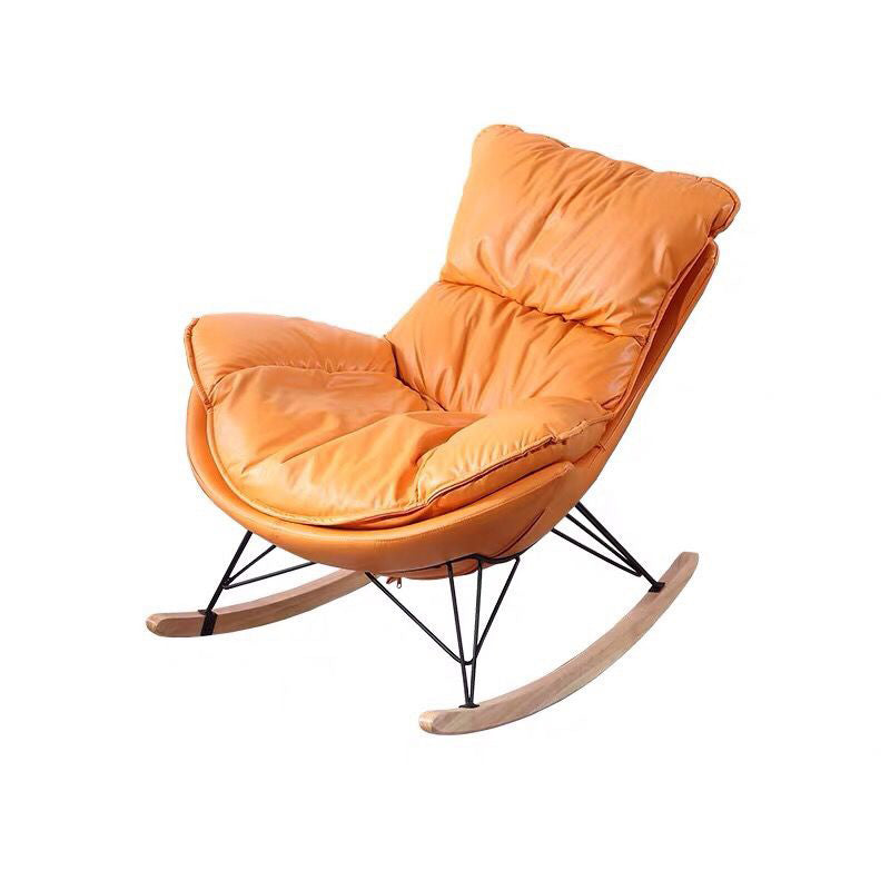 26.77" L x 37.40" W x 34.64" H Reclining Armless Lounge Chair with Sewn Pillow Back Clearhalo 'Accent Chairs' 'accent_chairs' 'Chairs & Seating' 'furn' 'furn_accent_chairs' 'Furniture' 'furniture_accent_chairs' 'Living Room Furniture' 4970784