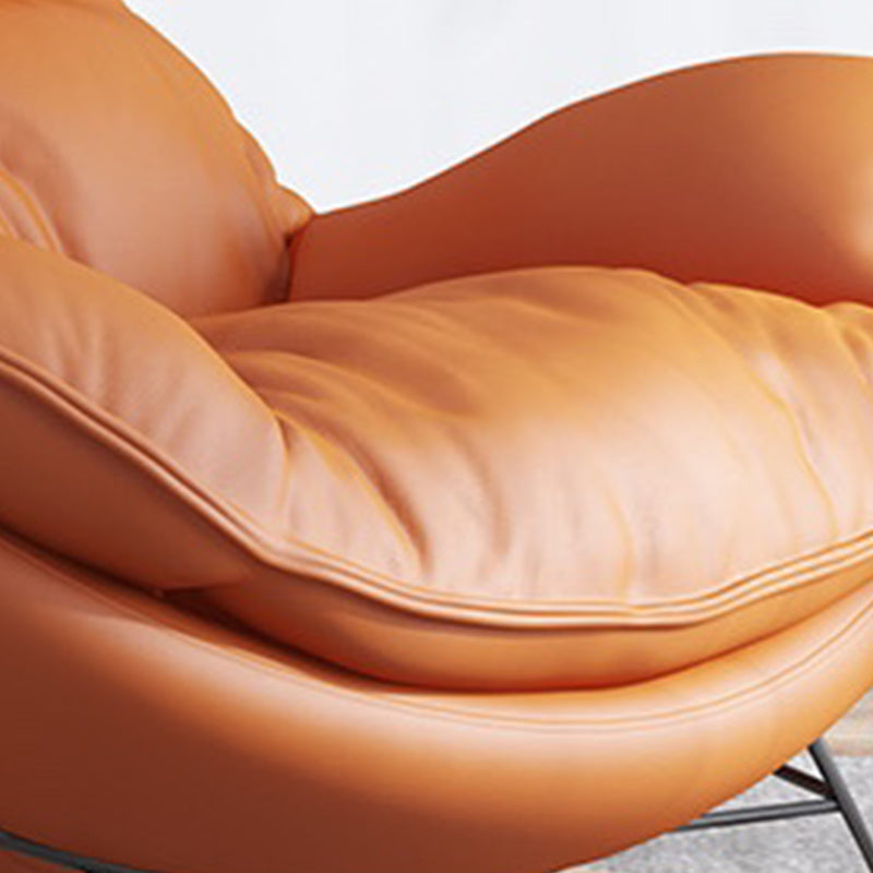 26.77" L x 37.40" W x 34.64" H Reclining Armless Lounge Chair with Sewn Pillow Back Clearhalo 'Accent Chairs' 'accent_chairs' 'Chairs & Seating' 'furn' 'furn_accent_chairs' 'Furniture' 'furniture_accent_chairs' 'Living Room Furniture' 4970788