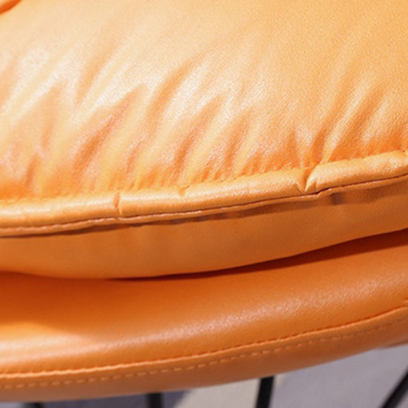 26.77" L x 37.40" W x 34.64" H Reclining Armless Lounge Chair with Sewn Pillow Back Clearhalo 'Accent Chairs' 'accent_chairs' 'Chairs & Seating' 'furn' 'furn_accent_chairs' 'Furniture' 'furniture_accent_chairs' 'Living Room Furniture' 4970789