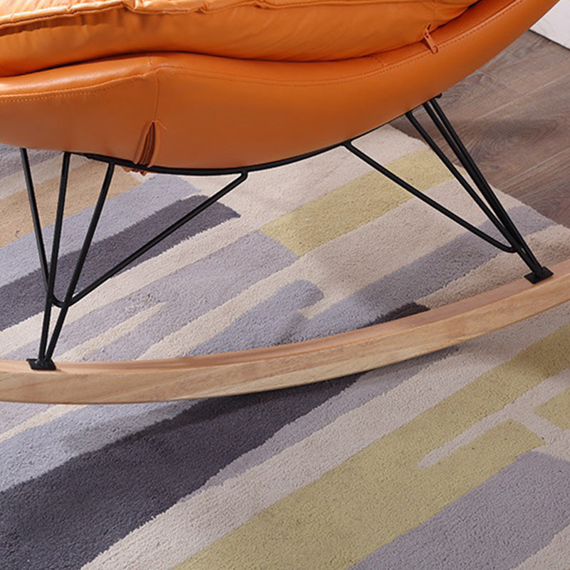 26.77" L x 37.40" W x 34.64" H Reclining Armless Lounge Chair with Sewn Pillow Back Clearhalo 'Accent Chairs' 'accent_chairs' 'Chairs & Seating' 'furn' 'furn_accent_chairs' 'Furniture' 'furniture_accent_chairs' 'Living Room Furniture' 4970791