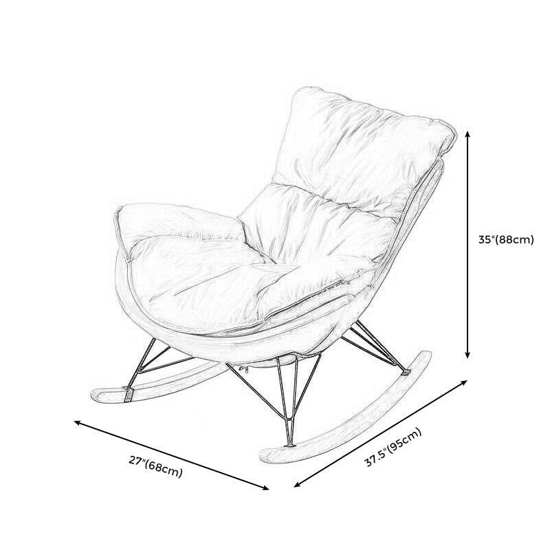 26.77" L x 37.40" W x 34.64" H Reclining Armless Lounge Chair with Sewn Pillow Back Clearhalo 'Accent Chairs' 'accent_chairs' 'Chairs & Seating' 'furn' 'furn_accent_chairs' 'Furniture' 'furniture_accent_chairs' 'Living Room Furniture' 4970794