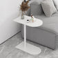 Modern Pedestal End Side Table Mental Sofa Side End Table for Living Room 24"H x 20"L x 12"W White White Clearhalo 'Coffee & Accent Tables' 'End & Side Tables' 'end_side_table' 'Furniture' 'furniture_end_side_table' 'Living Room Furniture' 4970810