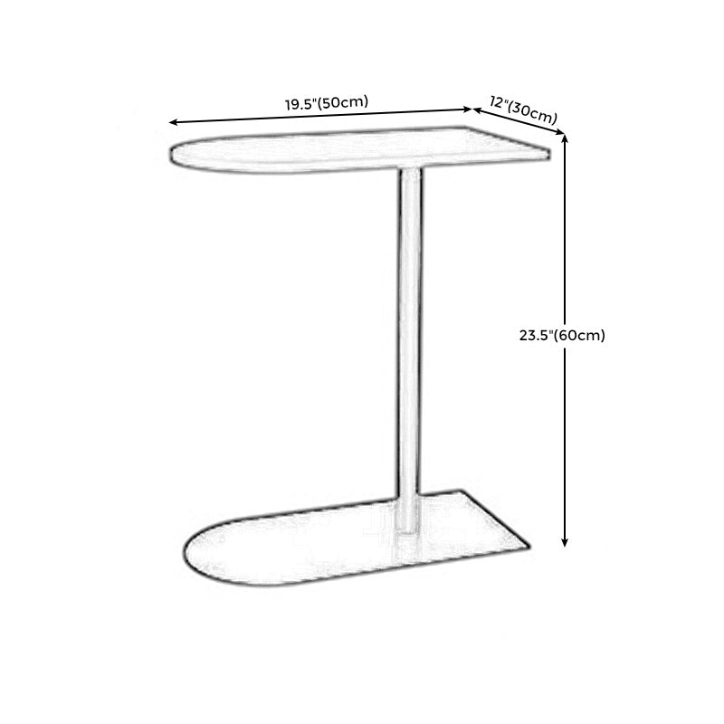 Modern Pedestal End Side Table Mental Sofa Side End Table for Living Room Clearhalo 'Coffee & Accent Tables' 'End & Side Tables' 'end_side_table' 'Furniture' 'furniture_end_side_table' 'Living Room Furniture' 4970822