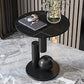 Modern Style Rock Slab Top with Black/gold Metal Work Base Side Table 22"H x 20"L x 20"W Black Black Gold Clearhalo 'Coffee & Accent Tables' 'End & Side Tables' 'end_side_table' 'Furniture' 'furniture_end_side_table' 'Living Room Furniture' 4970875