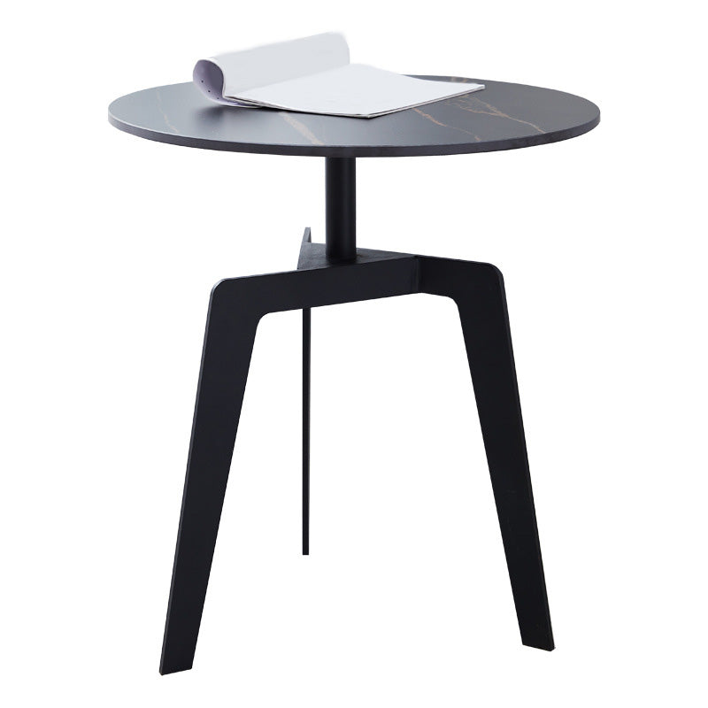Modern Marble Top End Table 3 Mental Legs Sofa Side End Table for Living Room 20"L x 20"W x 21"H Black Clearhalo 'Coffee & Accent Tables' 'End & Side Tables' 'end_side_table' 'end_side_tables' 'furn' 'furn_end_side_tables' 'Furniture' 'furniture_end_side_table' 'Living Room Furniture' 4970906
