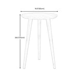 Solid Wood Nordic 3 Legs Side Table Natural/White Round End Table Clearhalo 'Coffee & Accent Tables' 'End & Side Tables' 'end_side_table' 'end_side_tables' 'furn' 'furn_end_side_tables' 'Furniture' 'furniture_end_side_table' 'Living Room Furniture' 4970931