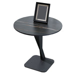 Marble Top End Table Mental Pedestal Sofa Side End Table for Living Room Clearhalo 'Coffee & Accent Tables' 'End & Side Tables' 'end_side_table' 'end_side_tables' 'furn' 'furn_end_side_tables' 'Furniture' 'furniture_end_side_table' 'Living Room Furniture' 4970943