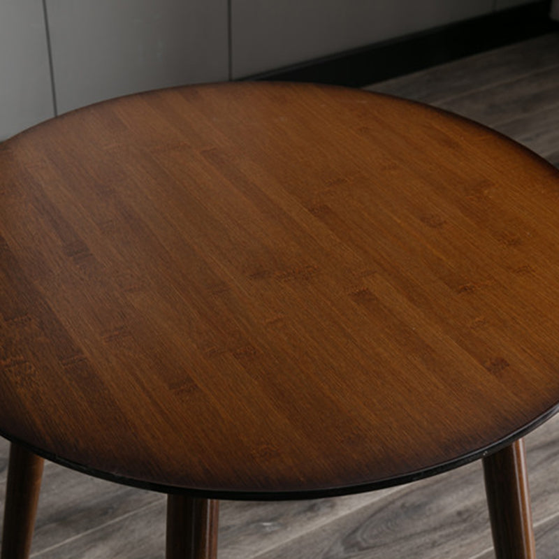 Brown/Natural Wood Living Room Side Table Round 4 Legs End Table Clearhalo 'Coffee & Accent Tables' 'End & Side Tables' 'end_side_table' 'end_side_tables' 'furn' 'furn_end_side_tables' 'Furniture' 'furniture_end_side_table' 'Living Room Furniture' 4971030