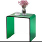 Acrylic Living Room Side Table Modern Rectangular Sled End Table Green Clearhalo 'Coffee & Accent Tables' 'End & Side Tables' 'end_side_table' 'end_side_tables' 'furn' 'furn_end_side_tables' 'Furniture' 'furniture_end_side_table' 'Living Room Furniture' 4971046
