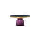 Contemporary Grey/Blue/Yellow/green/Purple Tempered Glass Round End Table 30"L x 30"W x 14"H Purple Clearhalo 'Coffee & Accent Tables' 'End & Side Tables' 'end_side_table' 'end_side_tables' 'furn' 'furn_end_side_tables' 'Furniture' 'furniture_end_side_table' 'Living Room Furniture' 4971055