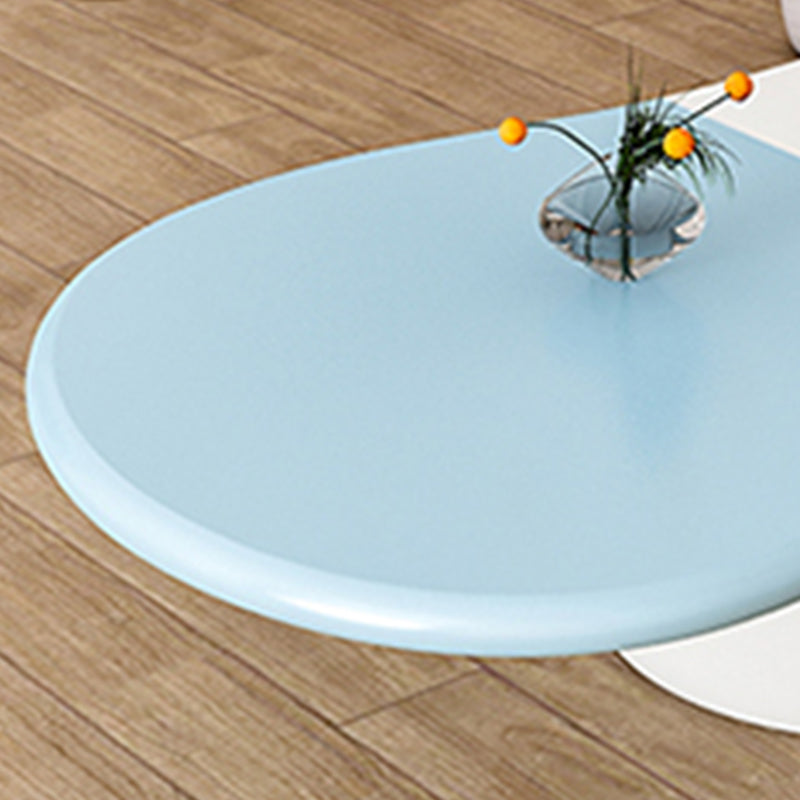 Modern Wood Pedestal Cocktail Table Free Form Coffee Table - White Clearhalo 'Coffee & Accent Tables' 'Coffee Tables' 'coffee_tables' 'furn' 'furn_coffee_tables' 'Furniture' 'furniture_coffee_tables' 'Living Room Furniture' 4971093