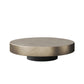 Modern Stainless Steel Solid Coffee Table Round Cocktail Table in Brass/Black 39.5"L x 39.5"W x 13"H Clearhalo 'Coffee & Accent Tables' 'Coffee Tables' 'coffee_tables' 'furn' 'furn_coffee_tables' 'Furniture' 'furniture_coffee_tables' 'Living Room Furniture' 4971098