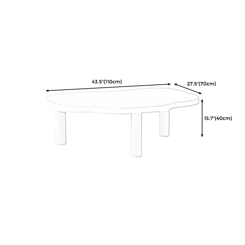 Modern Wood 3/4 Legs Cocktail Table Free Form Coffee Table in Natural Clearhalo 'Coffee & Accent Tables' 'Coffee Tables' 'coffee_tables' 'furn' 'furn_coffee_tables' 'Furniture' 'furniture_coffee_tables' 'Living Room Furniture' 4971136