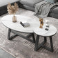 Modern Style Metal Base Material Grey/black/white Oval Coffee Table Clearhalo 'Coffee & Accent Tables' 'Coffee Tables' 'coffee_tables' 'Furniture' 'furniture_coffee_tables' 'Living Room Furniture' 4971186