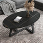 Modern Style Metal Base Material Grey/black/white Oval Coffee Table Black Gold Clearhalo 'Coffee & Accent Tables' 'Coffee Tables' 'coffee_tables' 'Furniture' 'furniture_coffee_tables' 'Living Room Furniture' 4971190