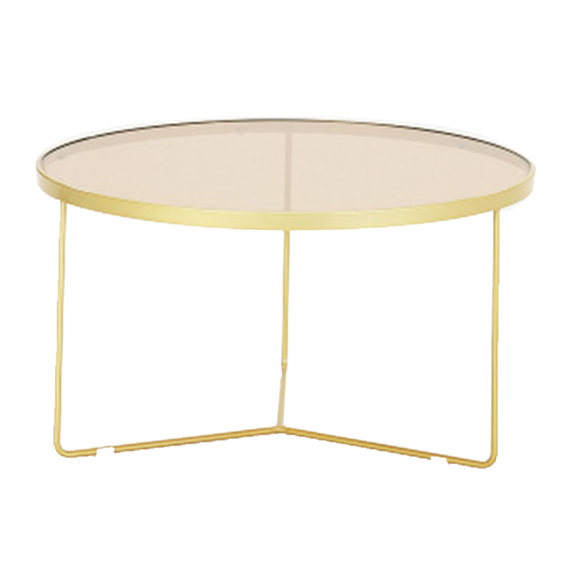 Glass and Slate Cross Legs Coffee Table Modern Round Table for Living Room 31.5"L x 31.5"W x 17.7"H Clearhalo 'Coffee & Accent Tables' 'Coffee Tables' 'coffee_tables' 'Furniture' 'furniture_coffee_tables' 'Living Room Furniture' 4971224