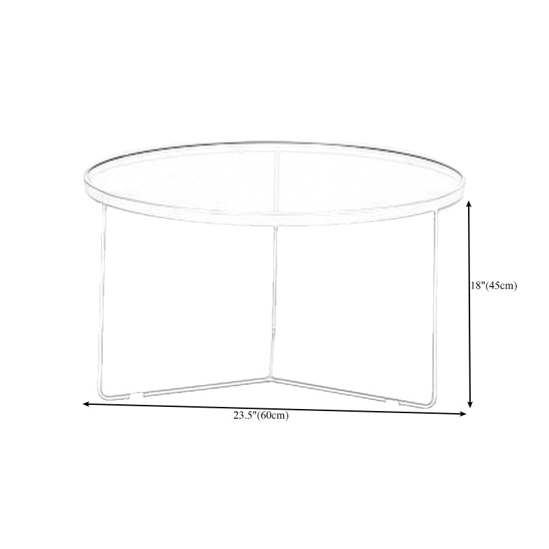 Glass and Slate Cross Legs Coffee Table Modern Round Table for Living Room Clearhalo 'Coffee & Accent Tables' 'Coffee Tables' 'coffee_tables' 'Furniture' 'furniture_coffee_tables' 'Living Room Furniture' 4971238