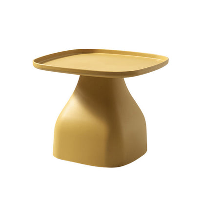 1 Single Modern Plastic Round Coffee Table Pedestal Cocktail Table 20"L x 20"W x 16"H Ginger Clearhalo 'Coffee & Accent Tables' 'Coffee Tables' 'coffee_tables' 'furn' 'furn_coffee_tables' 'Furniture' 'furniture_coffee_tables' 'Living Room Furniture' 4971269