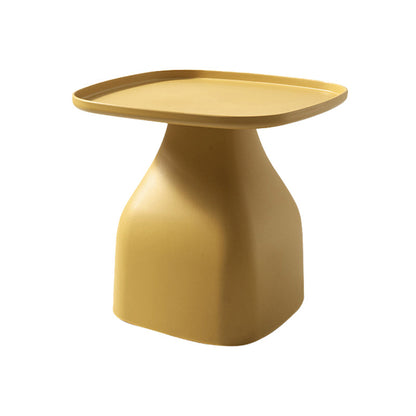 1 Single Modern Plastic Round Coffee Table Pedestal Cocktail Table 19.7"L x 19.7"W x 19.7"H Ginger